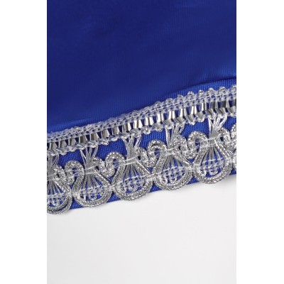 Costume de cosplay Kitana en bleu de Mortal Kombat pour Halloween et carnaval