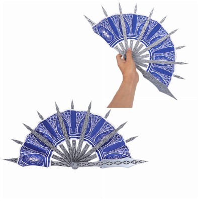 Mortal Kombat Kitana Blue Blade Fan Prop Accessories Cosplay Costume Halloween Carnival