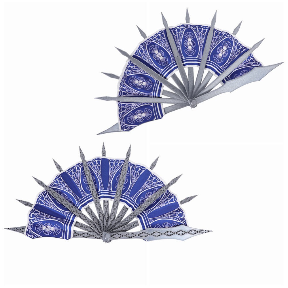 Mortal Kombat Kitana Blue Blade Fan Prop Accessories Cosplay Costume Halloween Carnival