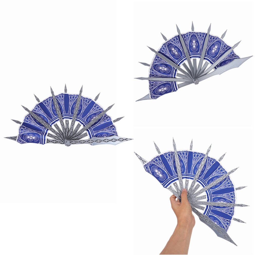 Mortal Kombat Kitana Blue Blade Fan Prop Accessories Cosplay Costume Halloween Carnival