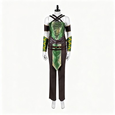 Costume de cosplay pour femmes Jade de Mortal Kombat, tenue de carnaval d'Halloween verte
