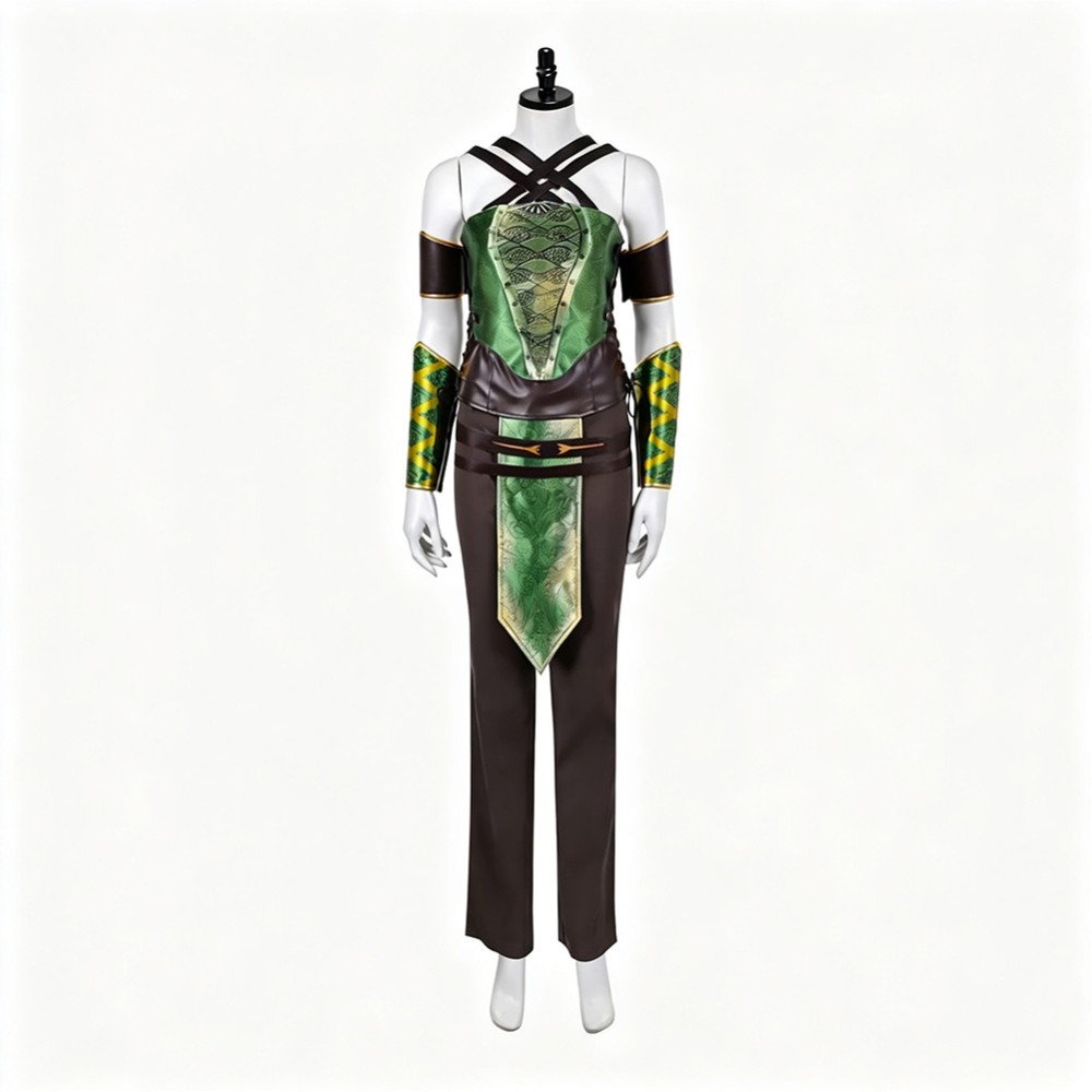 Costume de cosplay pour femmes Jade de Mortal Kombat, tenue de carnaval d'Halloween verte