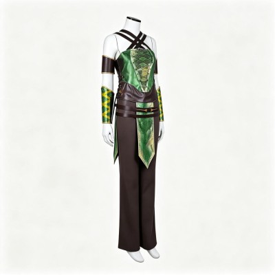 Costume de cosplay pour femmes Jade de Mortal Kombat, tenue de carnaval d'Halloween verte
