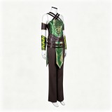 Costume de cosplay pour femmes Jade de Mortal Kombat, tenue de carnaval d'Halloween verte