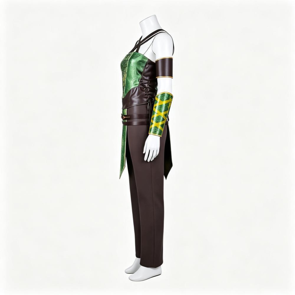 Costume de cosplay pour femmes Jade de Mortal Kombat, tenue de carnaval d'Halloween verte