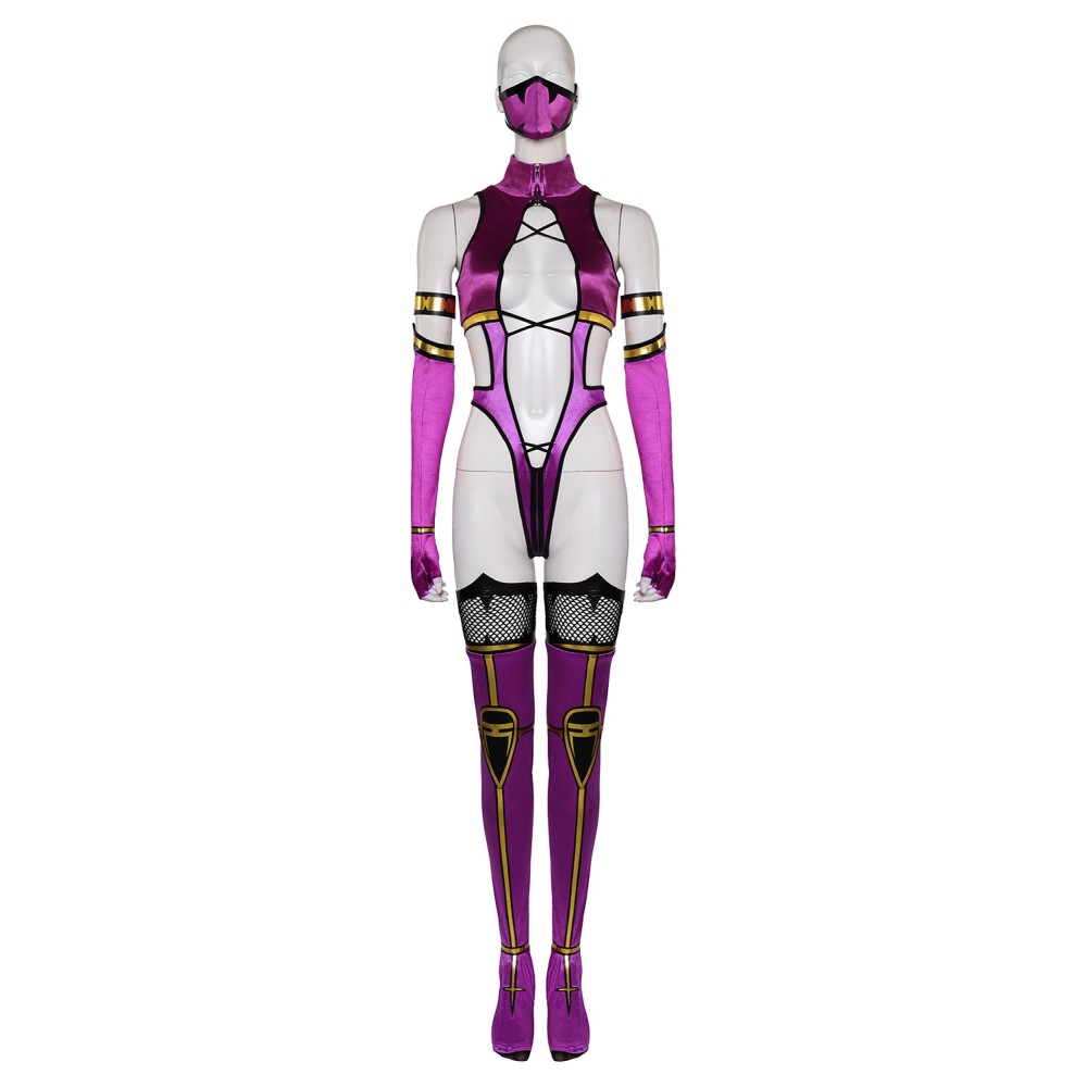 Mortal Kombat 9 Mileena Costume de Cosplay Sexy Jumpsuit Halloween Carnaval