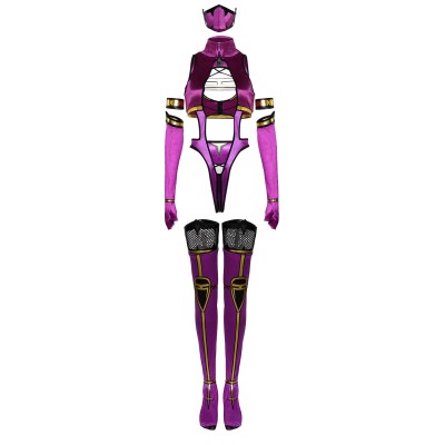 Mortal Kombat 9 Mileena Costume de Cosplay Sexy Jumpsuit Halloween Carnaval
