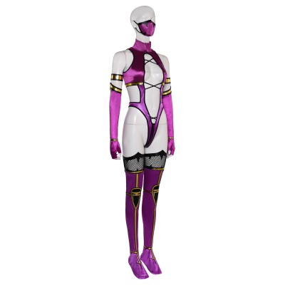 Mortal Kombat 9 Mileena Costume de Cosplay Sexy Jumpsuit Halloween Carnaval