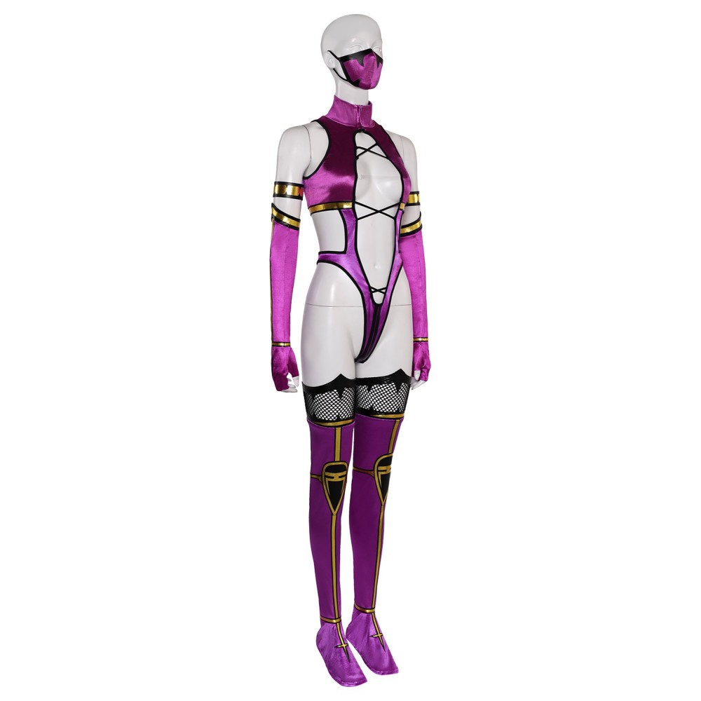 Mortal Kombat 9 Mileena Costume de Cosplay Sexy Jumpsuit Halloween Carnaval