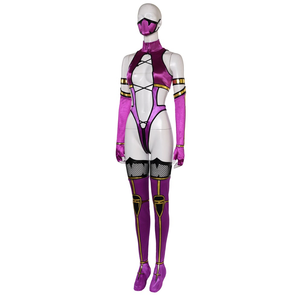 Mortal Kombat 9 Mileena Costume de Cosplay Sexy Jumpsuit Halloween Carnaval