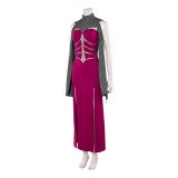 Mortal Kombat 2 Sindel Costume de Cosplay Femme Robe Violette Tenue Halloween Carnaval