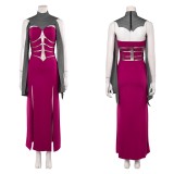 Mortal Kombat 2 Sindel Costume de Cosplay Femme Robe Violette Tenue Halloween Carnaval