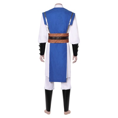 Mortal Kombat 2 Lord Raiden Men Blue Set Party Cosplay Costume Halloween Carnival Outfit