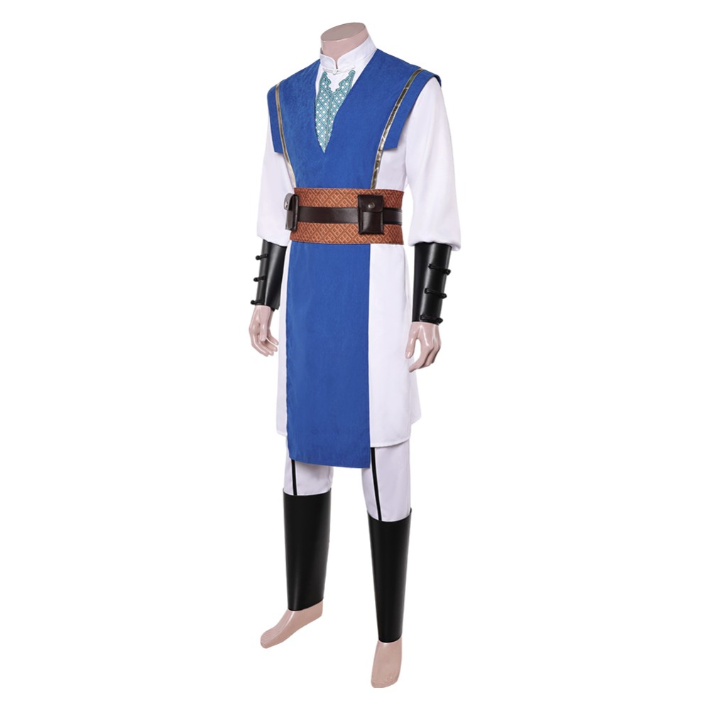 Mortal Kombat 2 Lord Raiden Men Blue Set Party Cosplay Costume Halloween Carnival Outfit