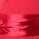 Mortal Kombat 2 Liu Kang Costume de Cosplay d'Entraînement Rouge Tenue d'Halloween Carnaval