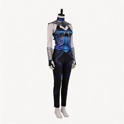 Mortal Kombat 2 Kitana Women Blue Cosplay Costume Halloween Carnival Outfit