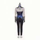 Mortal Kombat 2 Kitana Women Blue Cosplay Costume Halloween Carnival Outfit