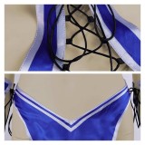 Mortal Kombat 2 Kitana Blue Cosplay Costume Halloween Carnival Outfit