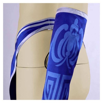 Mortal Kombat 2 Kitana Blue Cosplay Costume Halloween Carnival Outfit