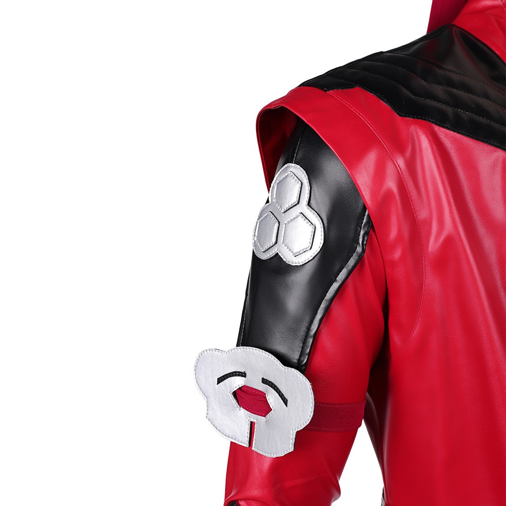 Mortal Kombat 2 Kenshi Takahashi Costume de Cosplay en Cuir Rouge Tenue de Halloween Carnaval