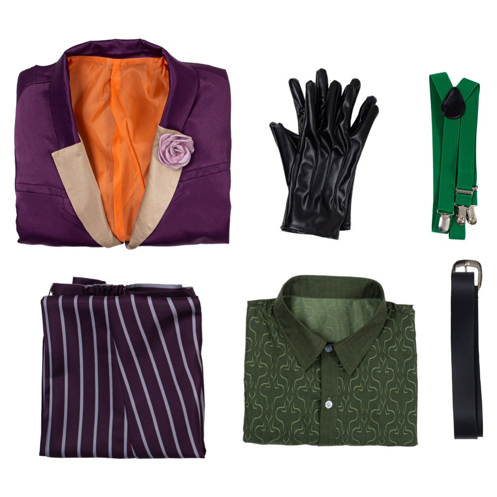 Mortal Kombat 11 The Joker Purple Cosplay Costume Halloween Carnival Outfit