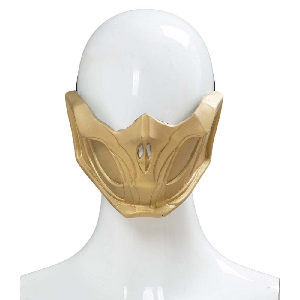 Mortal Kombat 11 Scorpion Masque Ajustable Accessoires Masque pour Adultes Costume Cosplay Halloween Carnaval