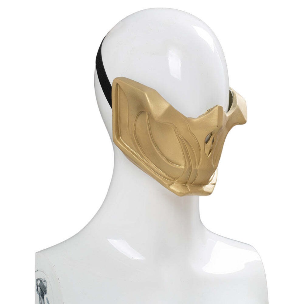 Mortal Kombat 11 Scorpion Masque Ajustable Accessoires Masque pour Adultes Costume Cosplay Halloween Carnaval