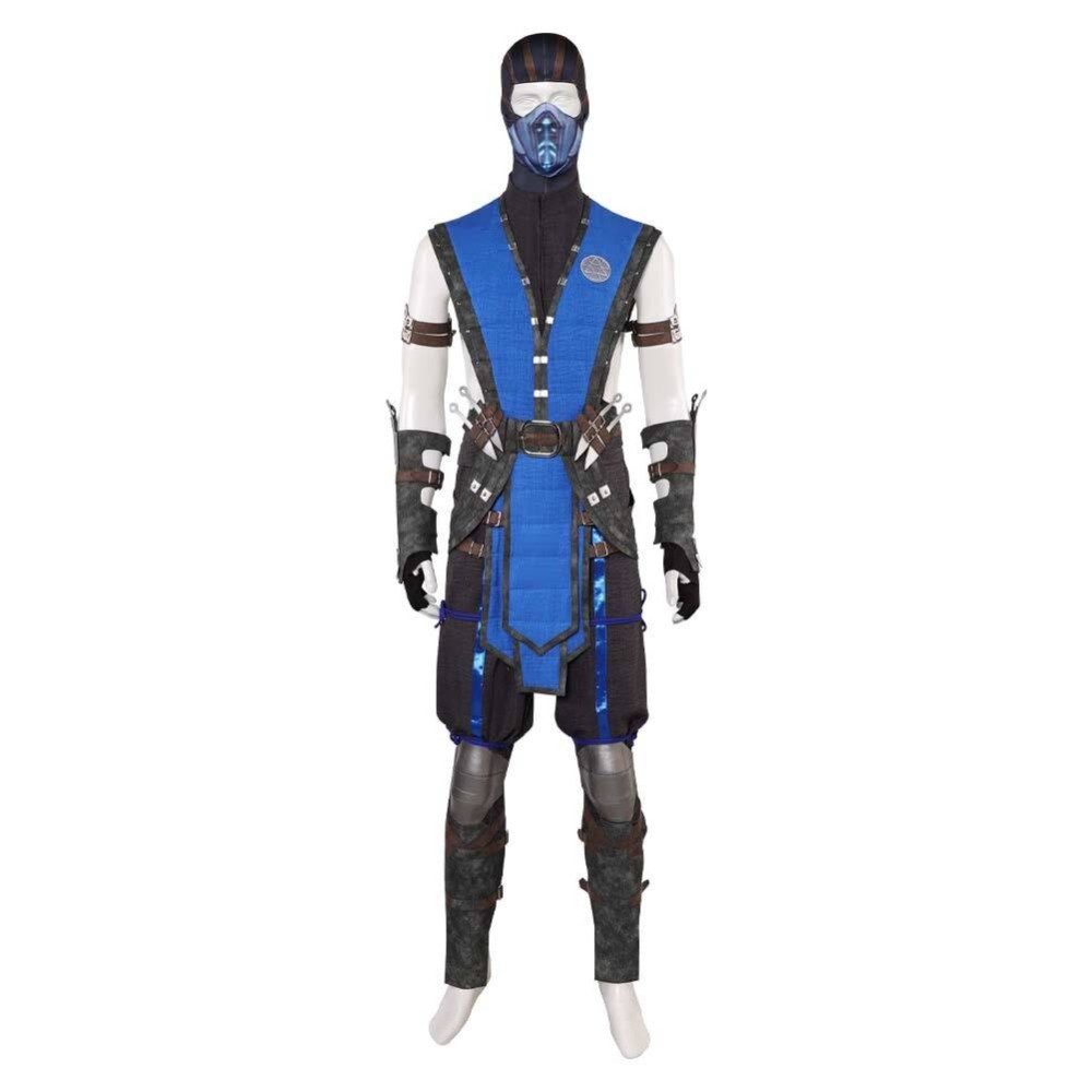 Mortal Kombat 10 Sub-Zero Fullset Party Cosplay Costume Halloween Carnival Outfit