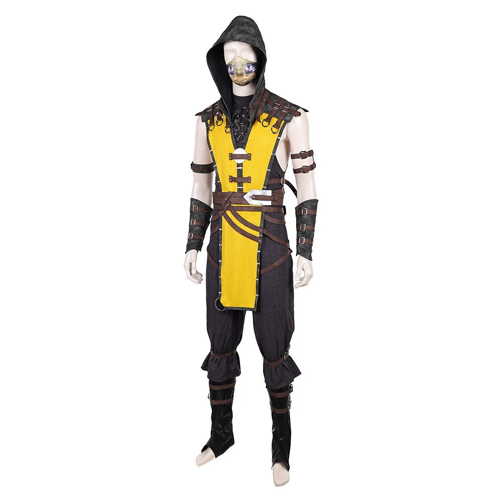 Costume de cosplay complet de Scorpion Mortal Kombat 10 pour fête, Halloween, carnaval
