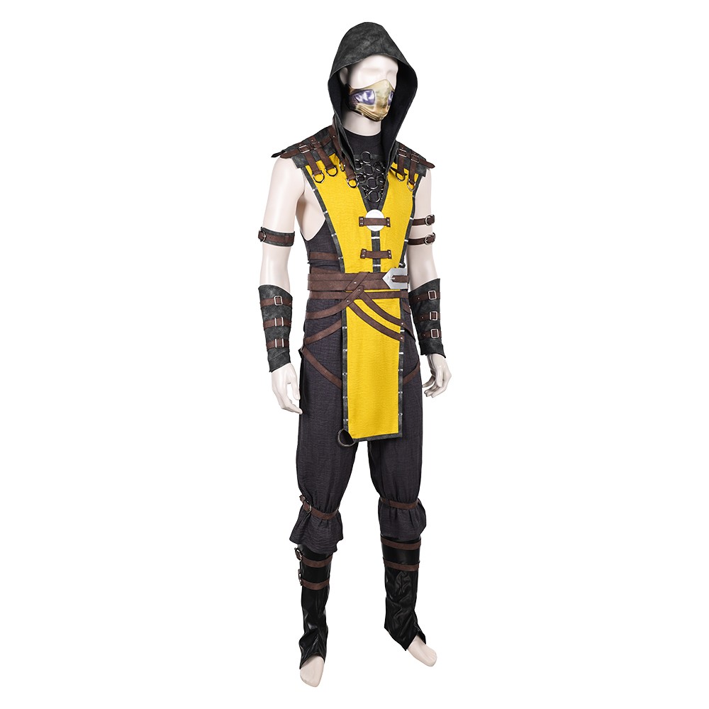 Costume de cosplay complet de Scorpion Mortal Kombat 10 pour fête, Halloween, carnaval