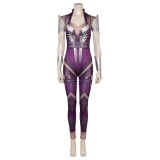Mortal Kombat 1 Sinedl Women Printed Leather Jumpsuit Suit Cosplay Costume Halloween Carnival Outfit