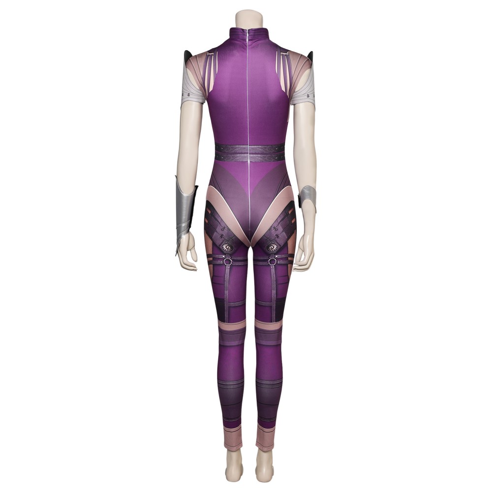 Mortal Kombat 1 Sinedl Women Printed Leather Jumpsuit Suit Cosplay Costume Halloween Carnival Outfit