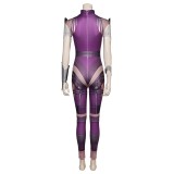 Mortal Kombat 1 Sinedl Women Printed Leather Jumpsuit Suit Cosplay Costume Halloween Carnival Outfit