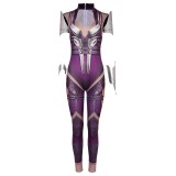 Mortal Kombat 1 Sinedl Women Printed Leather Jumpsuit Suit Cosplay Costume Halloween Carnival Outfit