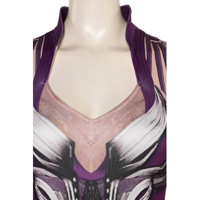Mortal Kombat 1 Sinedl Women Printed Leather Jumpsuit Suit Cosplay Costume Halloween Carnival Outfit