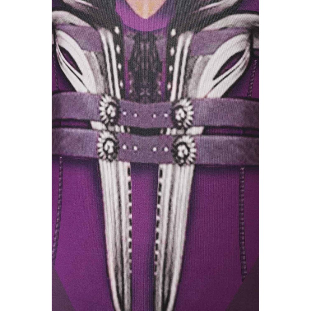 Mortal Kombat 1 Sinedl Women Printed Leather Jumpsuit Suit Cosplay Costume Halloween Carnival Outfit