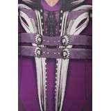 Mortal Kombat 1 Sinedl Women Printed Leather Jumpsuit Suit Cosplay Costume Halloween Carnival Outfit