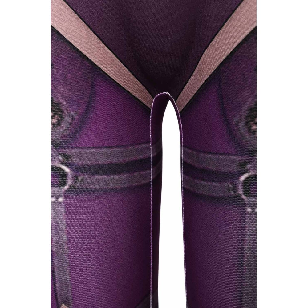 Mortal Kombat 1 Sinedl Women Printed Leather Jumpsuit Suit Cosplay Costume Halloween Carnival Outfit