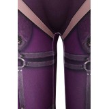 Mortal Kombat 1 Sinedl Women Printed Leather Jumpsuit Suit Cosplay Costume Halloween Carnival Outfit