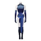 Mortal Kombat 1 Kitana Femme Costume Cosplay Bleu Tenue Halloween Carnaval