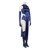 Mortal Kombat 1 Kitana Femme Costume Cosplay Bleu Tenue Halloween Carnaval