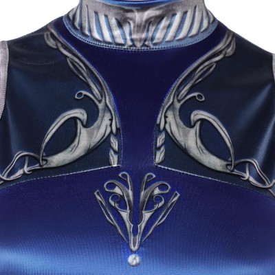 Mortal Kombat 1 Kitana Femme Costume Cosplay Bleu Tenue Halloween Carnaval