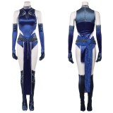 Mortal Kombat 1 Kitana Femme Costume Cosplay Bleu Tenue Halloween Carnaval