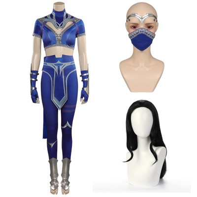 Mortal Kombat 1 Kitana Suit Cosplay Costume Halloween Carnival Outfit