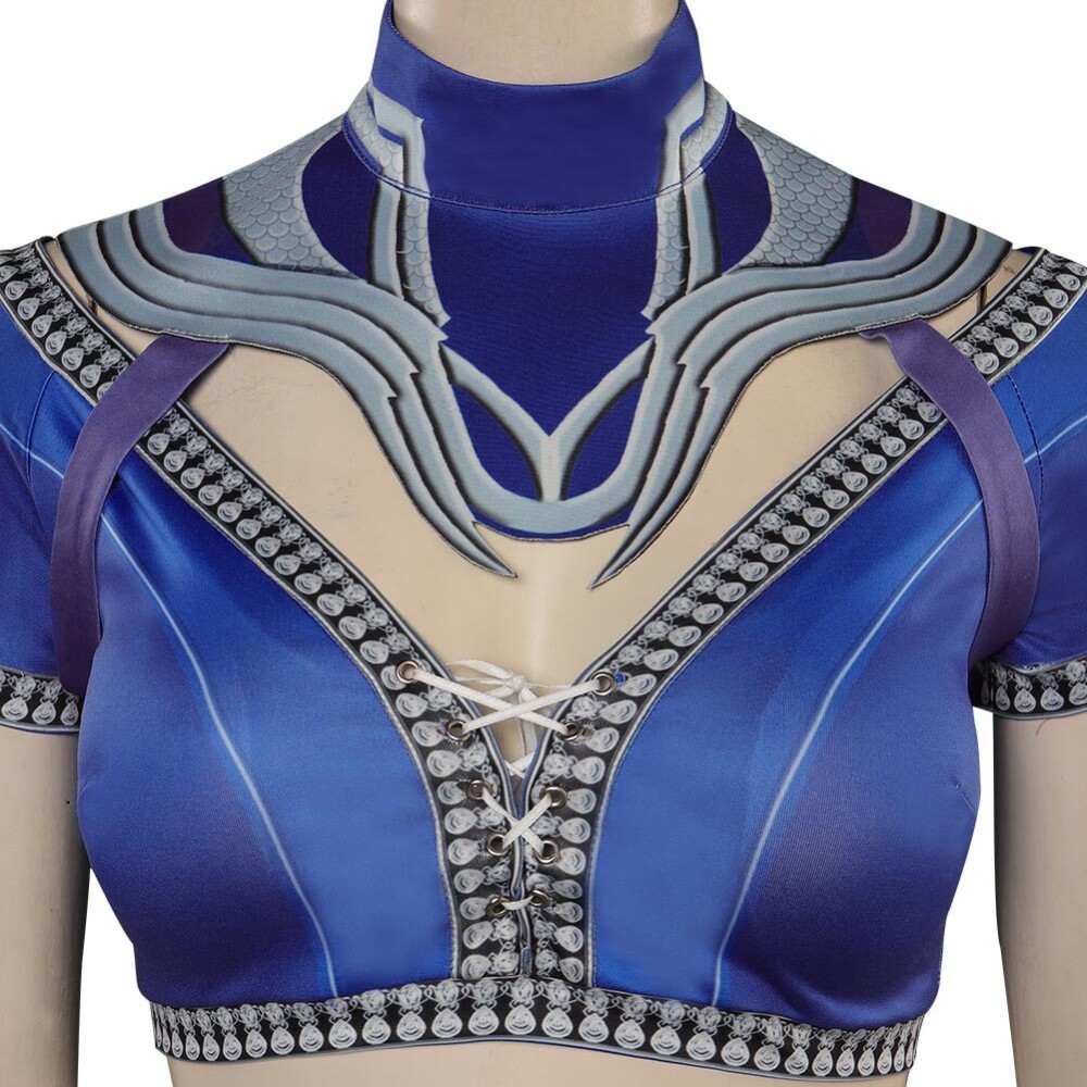 Costume de cosplay Kitana de Mortal Kombat 1 pour Halloween et carnaval