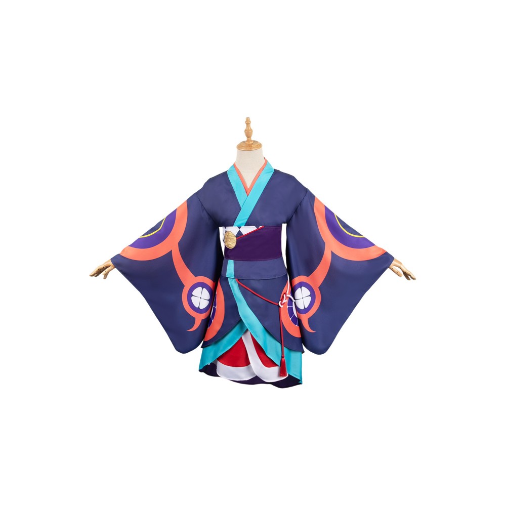 Mononoke Kusuriuri Medicine Seller Blue Kimono Set Suit Cosplay Costume Halloween Carnival Outfit