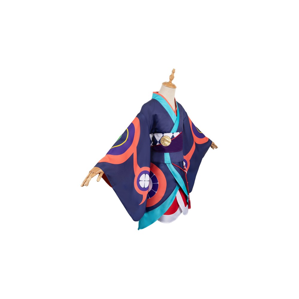 Mononoke Kusuriuri Medicine Seller Blue Kimono Set Suit Cosplay Costume Halloween Carnival Outfit