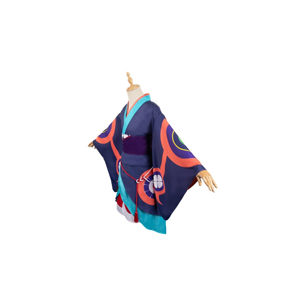 Mononoke Kusuriuri Medicine Seller Blue Kimono Set Suit Cosplay Costume Halloween Carnival Outfit
