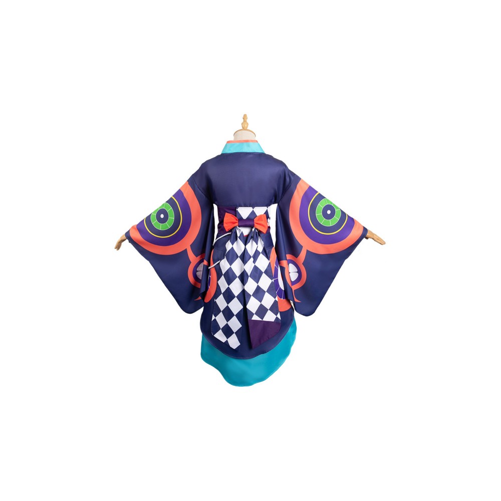 Mononoke Kusuriuri Medicine Seller Blue Kimono Set Suit Cosplay Costume Halloween Carnival Outfit