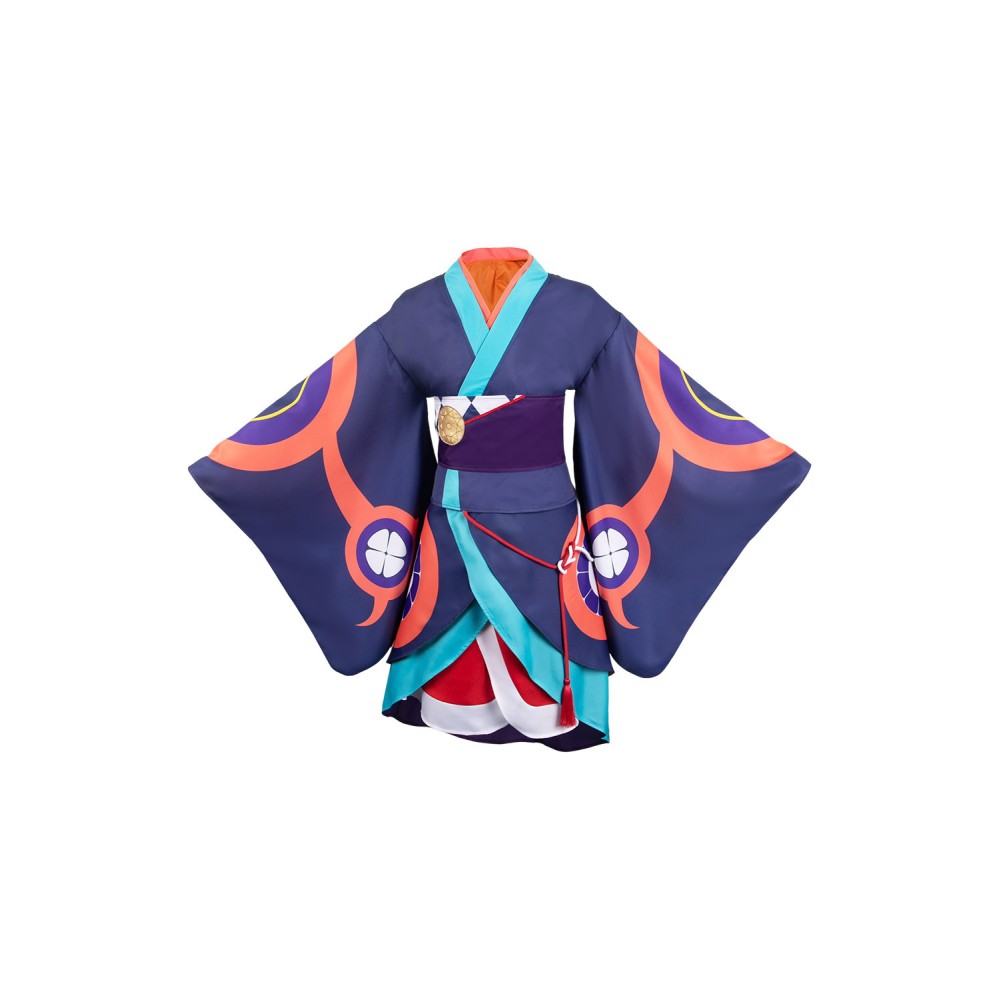 Mononoke Kusuriuri Medicine Seller Blue Kimono Set Suit Cosplay Costume Halloween Carnival Outfit